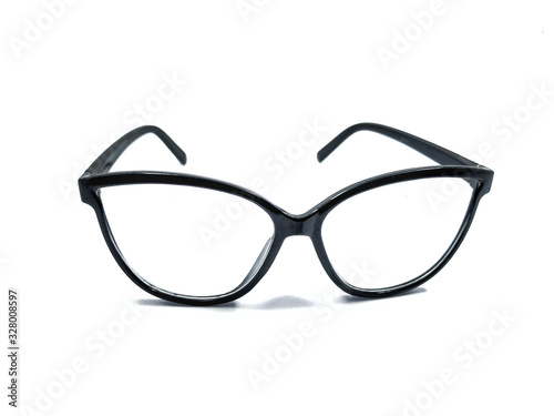sunglasses with clear lenses on a white background