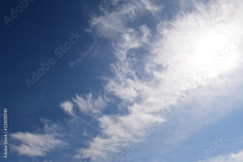 3月3日です。印象的で、とても美しい雲が拡がりました。空の背景素材