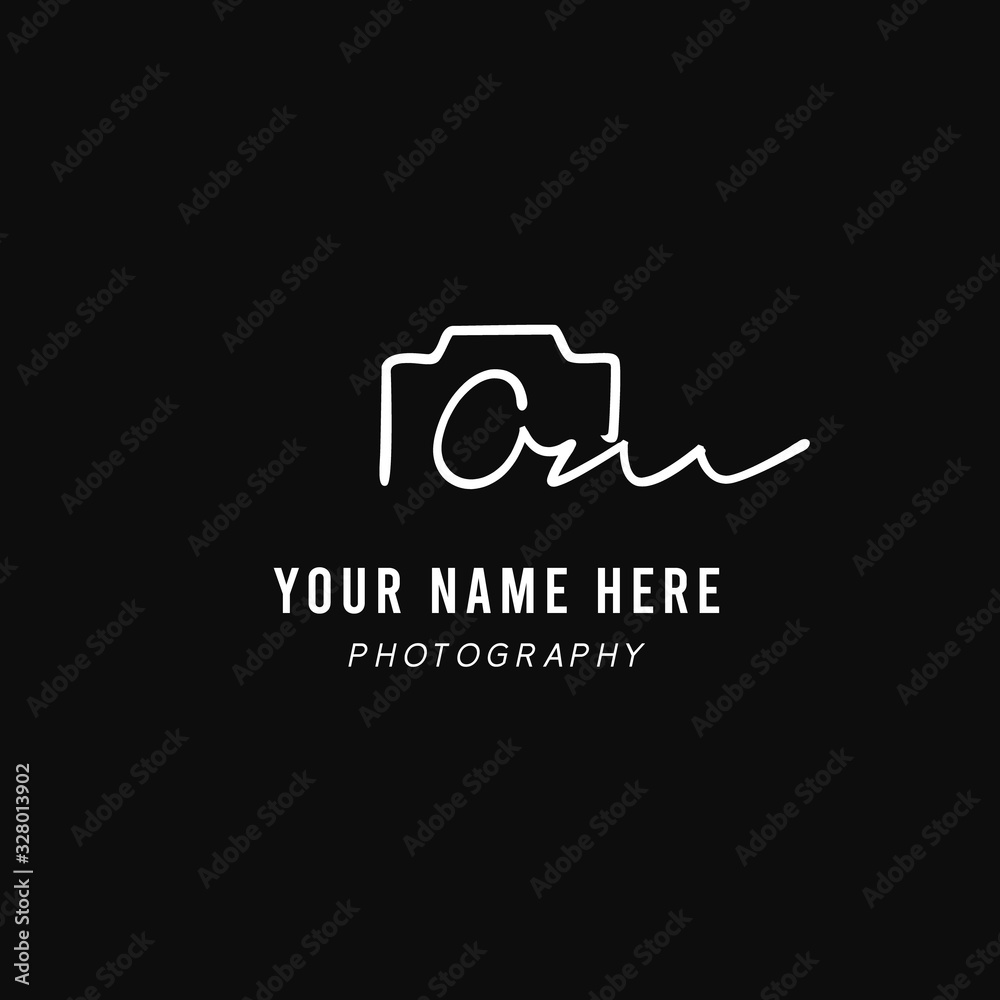 Om Initial Signature Photography Logo