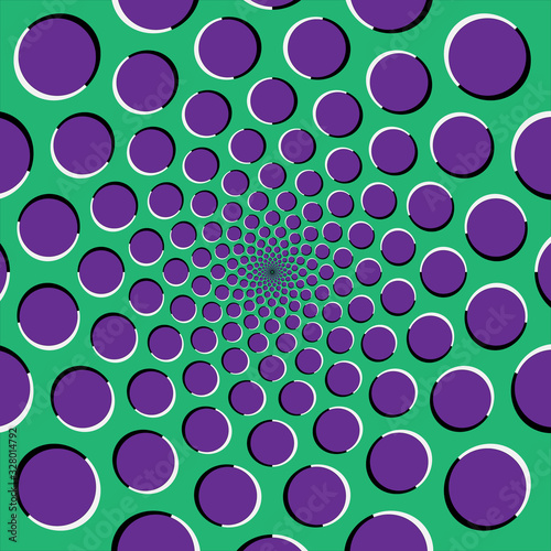 optical illusion design with halftone effect