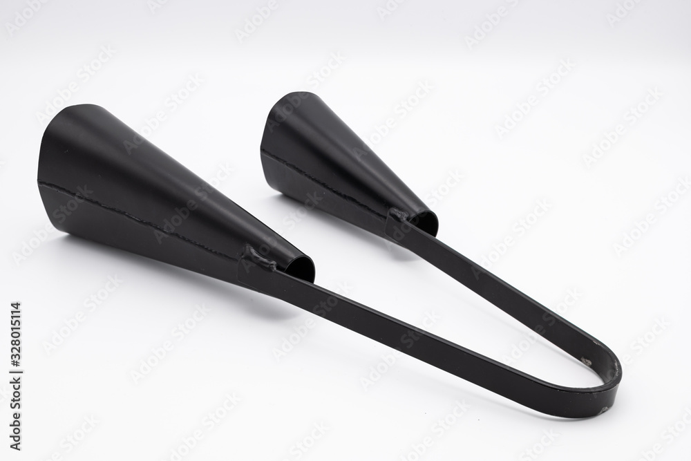 A black agogo on a white background A black agogo on a white background