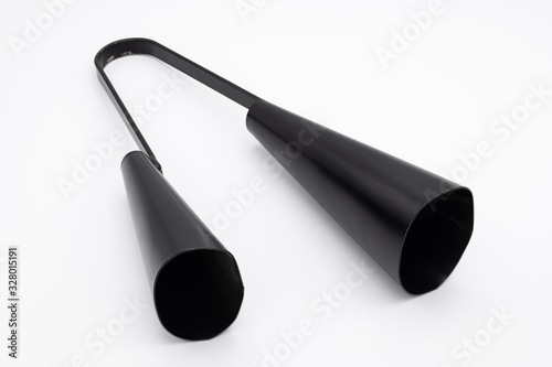 A black agogo on a white background