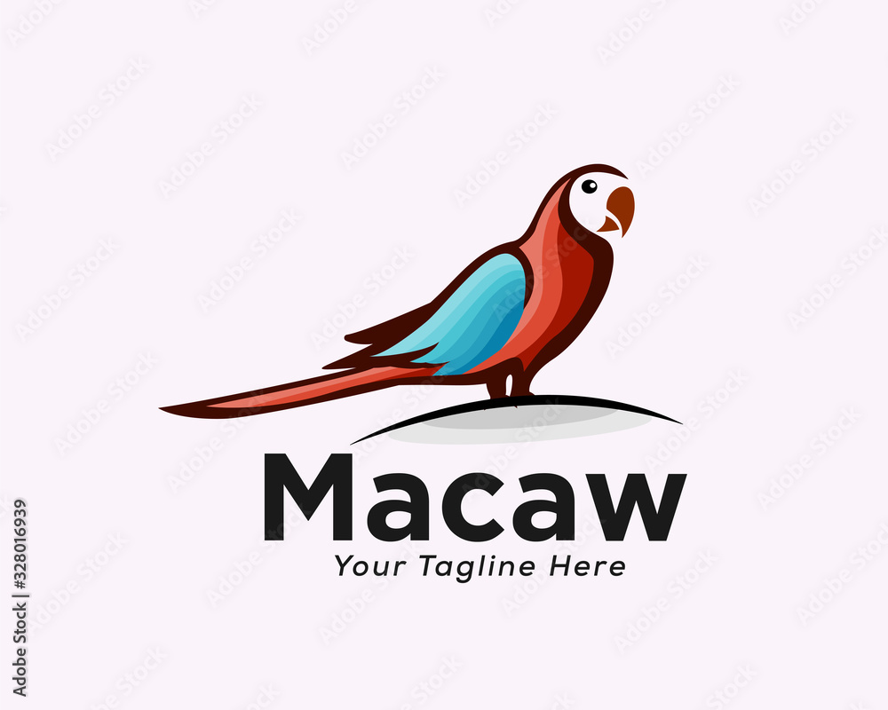 Black and blue color parrot at earth logo design inspiration Black and blue color parrot at earth logo design inspiration