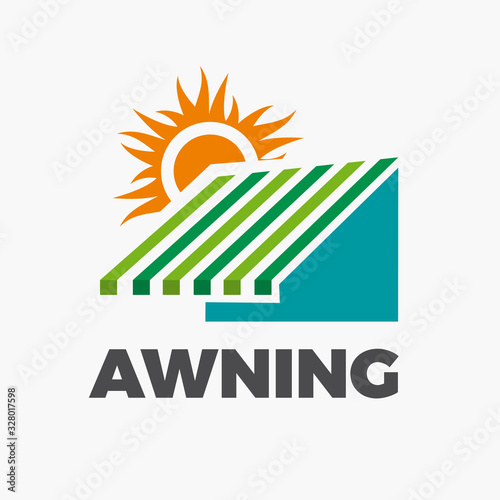 Awning logo design. Vector template