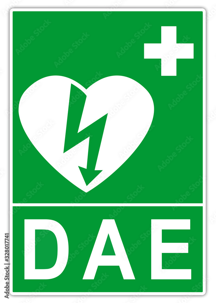Panneau : défibrillateur