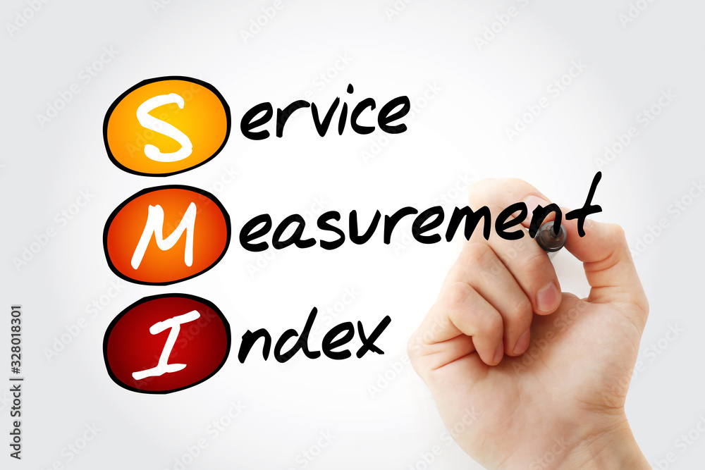 SMI - Service Measurement Index acronym, business concept background SMI - Service Measurement Index acronym, business concept background