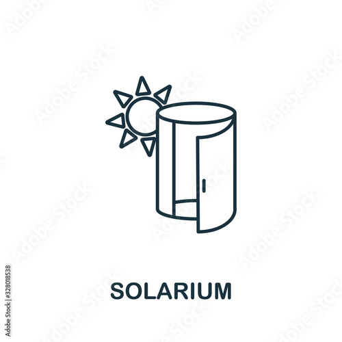 Solarium icon from spa therapy collection. Simple line element Solarium symbol for templates, web design and infographics