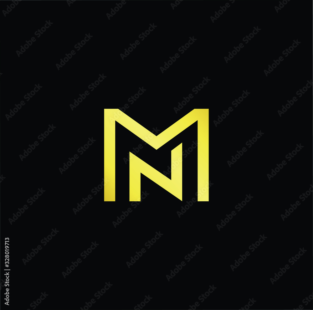 Initial based modern and minimal Logo. MN NM letter trendy fonts monogram icon symbol. Universal professional elegant luxury alphabet vector design Initial based modern and minimal Logo. MN NM letter trendy fonts monogram icon symbol. Universal professional elegant luxury alphabet vector design