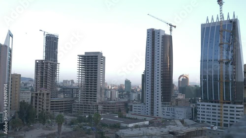 Many building is under-construction in Mexico area, a very modern area in Addis Ababa. photo