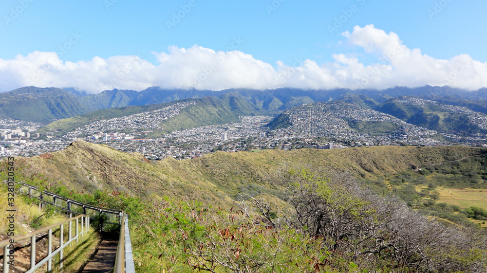 Beautiful Honolulu Cityscape, View from Diamond Head, Hawaii Beautiful Honolulu Cityscape, View from Diamond Head, Hawaii