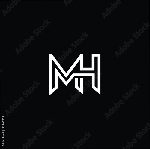 Initial based modern and minimal Logo. MH HM letter trendy fonts monogram icon symbol. Universal professional elegant luxury alphabet vector design