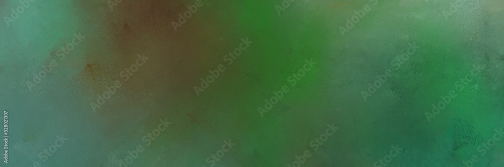 vintage abstract painted background with dark olive green, slate gray and blue chill colors and space for text or image. can be used as horizontal background texture