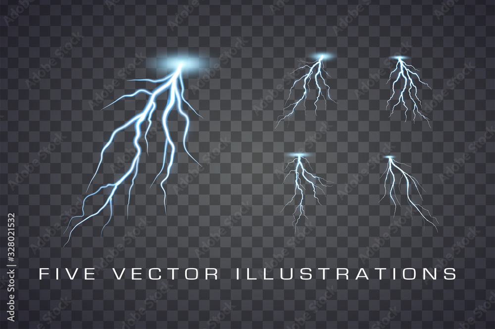 Realistic lightning Illustration