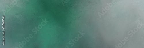 abstract painting background graphic with dim gray, teal blue and dark gray colors and space for text or image. can be used as horizontal background texture