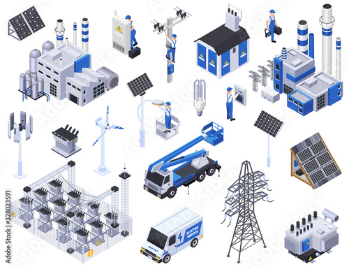 Electricity Isometric Set