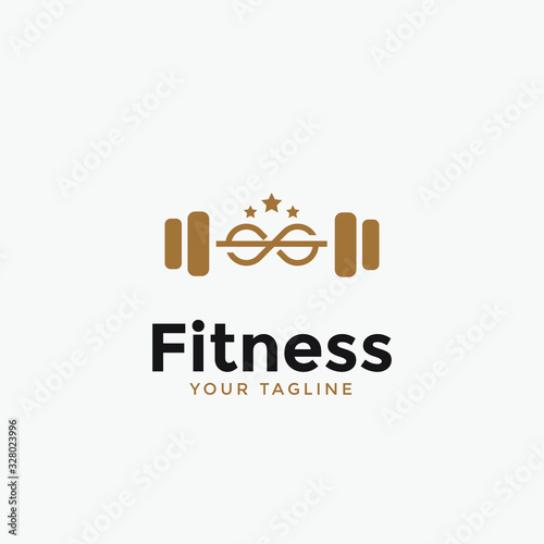 fitness or gym logo abstract creative template