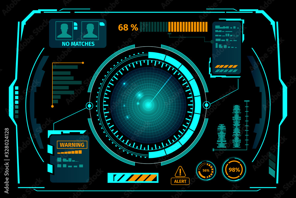 Hud Interface Radar Composition
