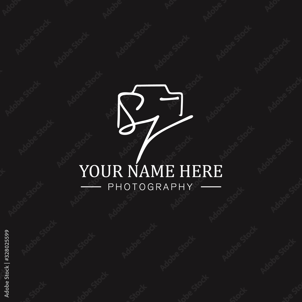 Obraz premium Sj Initial Signature Photography Logo