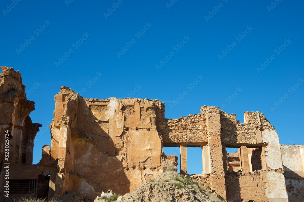 Belchite ruins view