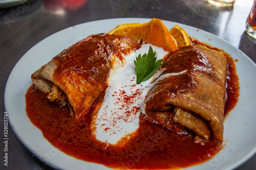 Hortobágyi palacsinta - Pancakes A la Hortobagy Style- Hungarian savoury pancakes in Budapest