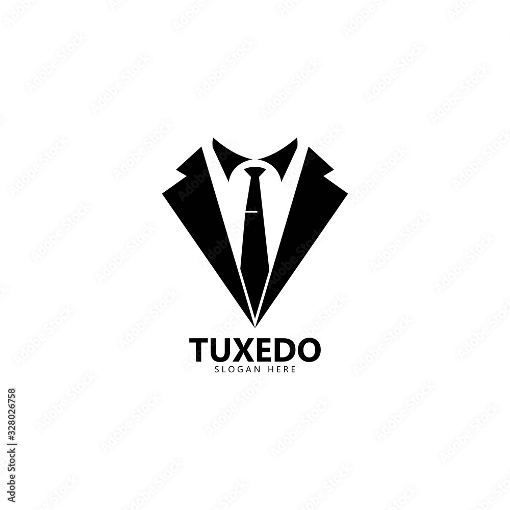Tuxedo logo template vector icon illustration Tuxedo logo template vector icon illustration