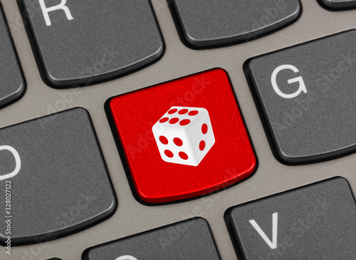 Computer keyboard with dice key