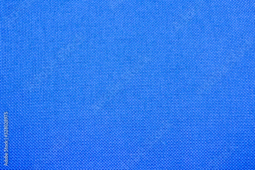 Blue-blue fabric backrest from a chair in a zoom