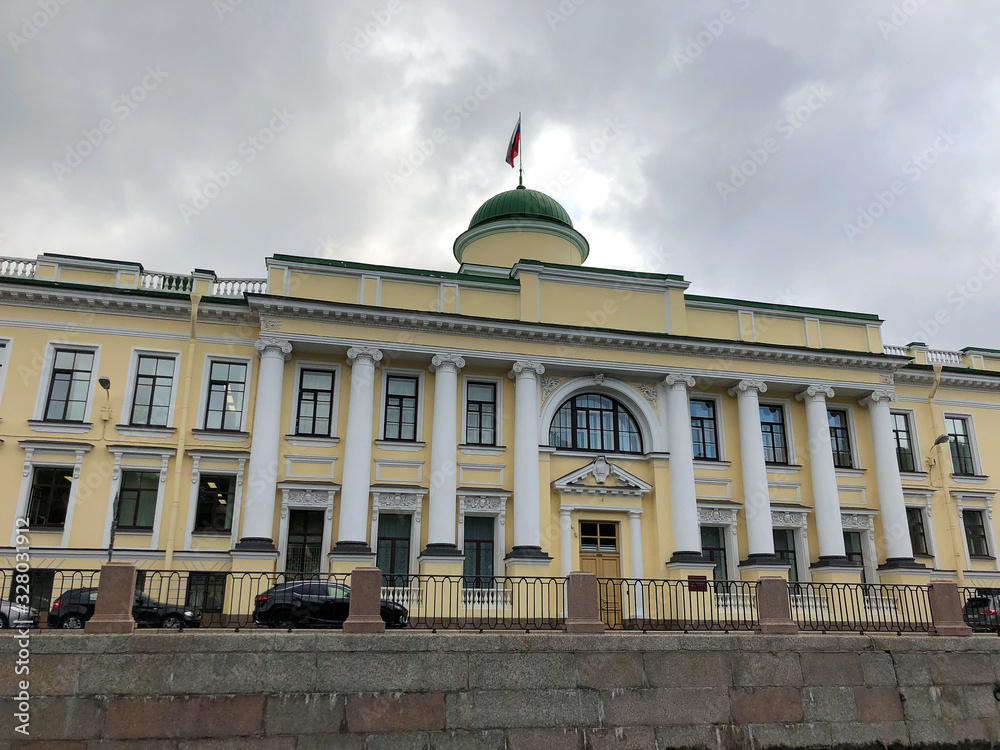 Leningrad Regional Court building on the Fontanka River in Saint Petersburg, Russia