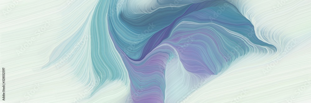 Fototapeta futuristic background banner with lavender, cadet blue and dark gray color. contemporary waves design