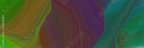 futuristic banner background with dark slate gray, dark olive green and teal green color. abstract waves illustration