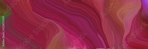 futuristic banner background with dark moderate pink, moderate pink and indian red color. smooth swirl waves background illustration