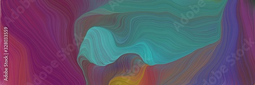 futuristic background banner with dim gray, blue chill and dark moderate pink color. modern curvy waves background illustration © Eigens