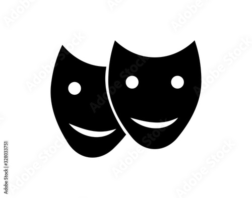 Mask vector icon on white background.