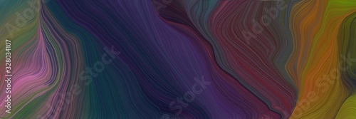 beautiful futuristic banner with very dark violet, antique fuchsia and brown color. modern soft swirl waves background illustration