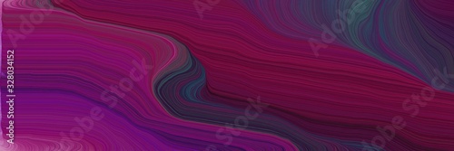dynamic futuristic banner. modern soft curvy waves background design with very dark magenta, very dark blue and purple color