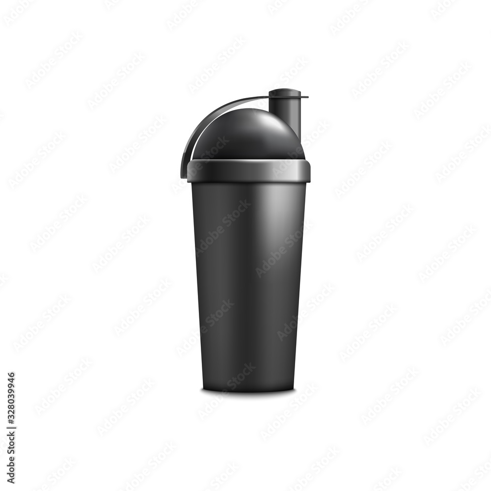 Drink shaker or sport protein container realistic vector illustration isolated. Drink shaker or sport protein container realistic vector illustration isolated.