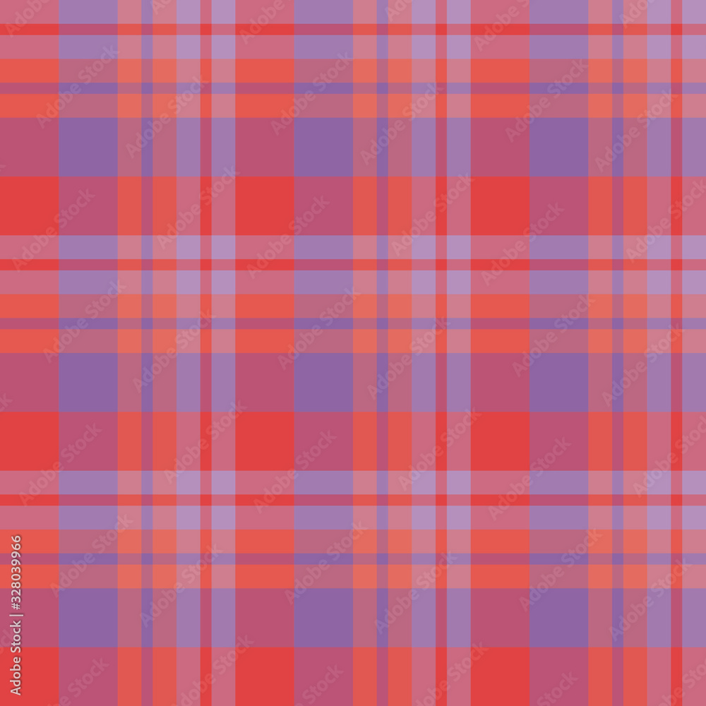Seamless pattern in fine red and violet colors for plaid, fabric, textile, clothes, tablecloth and other things. Vector image.