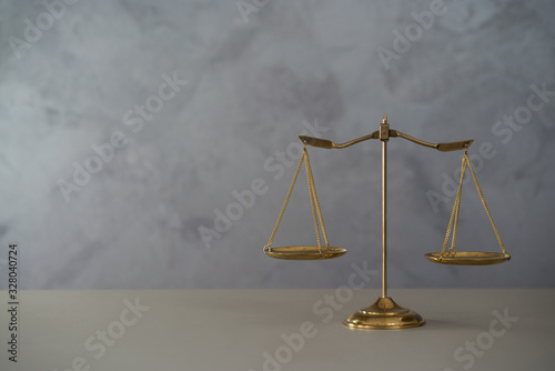 Law and Jusitce concept photo, silver stone background