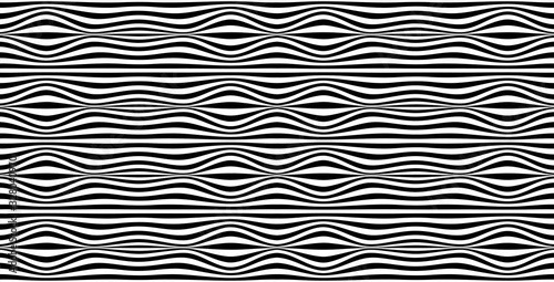 Black white striped waves-17