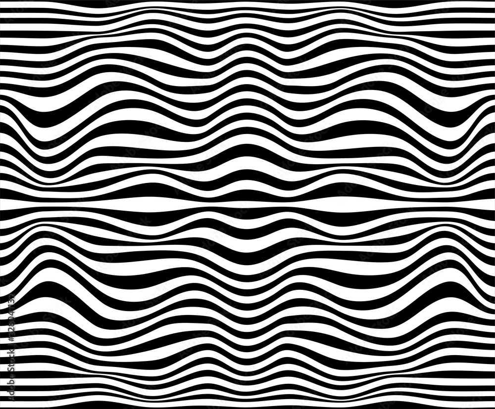 Black white striped waves Black white striped waves