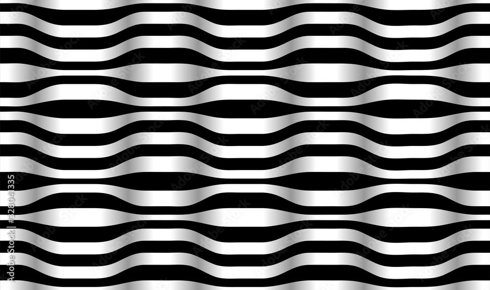 Black white striped waves-32 Black white striped waves-32