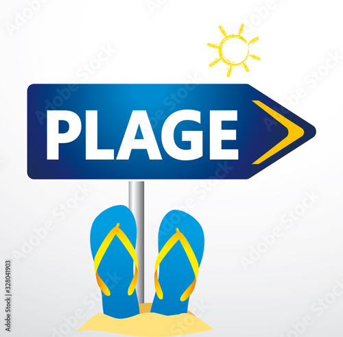 PANNEAU DIRECTION PLAGE V3