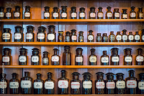 Old drug store, pharmacy museum in Wroclaw, Poland