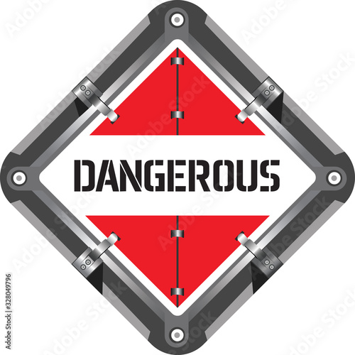 The sign is dangerous. Marking of transport and transported goods with signs for the transport of dangerous goods. 