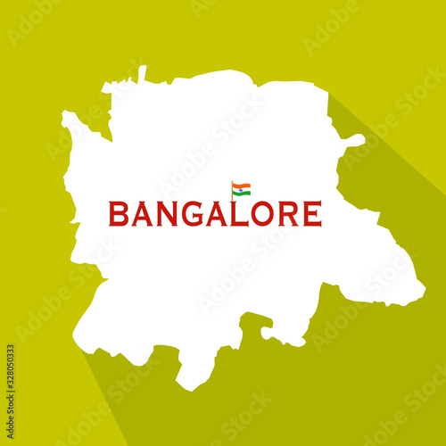 Bangalore city map - Vector