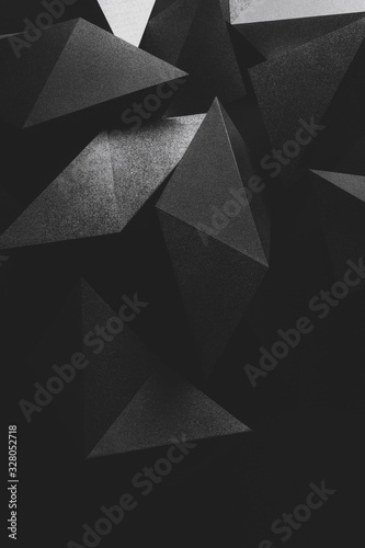 Abstract with elements of paper, geometric shapes composition © Allusioni