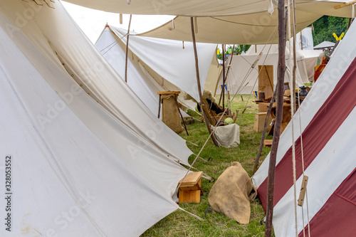 Knight camp of a medieval festival