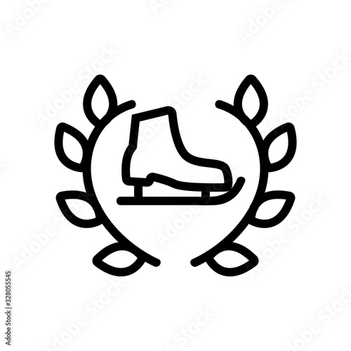 coat of arms, hockey icon vector. Thin line sign. Isolated contour symbol illustration
