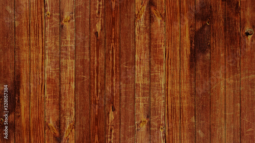 Top view of brown background wooden planks board texture.