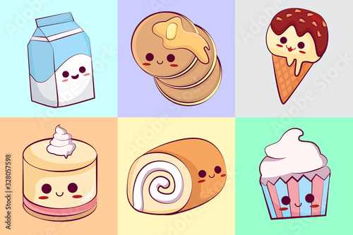 Kawaii sweet cake collection